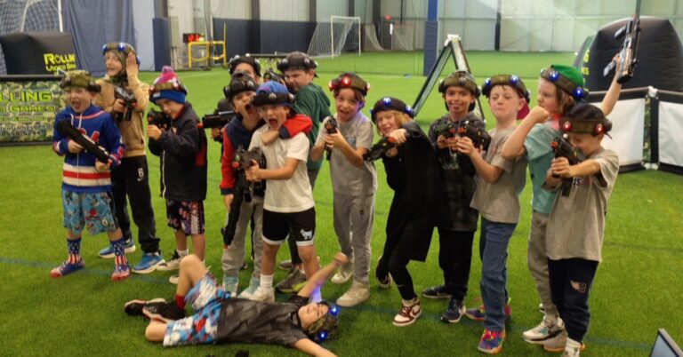 kids enjoying birthday party entertainment rolling video games connecticut