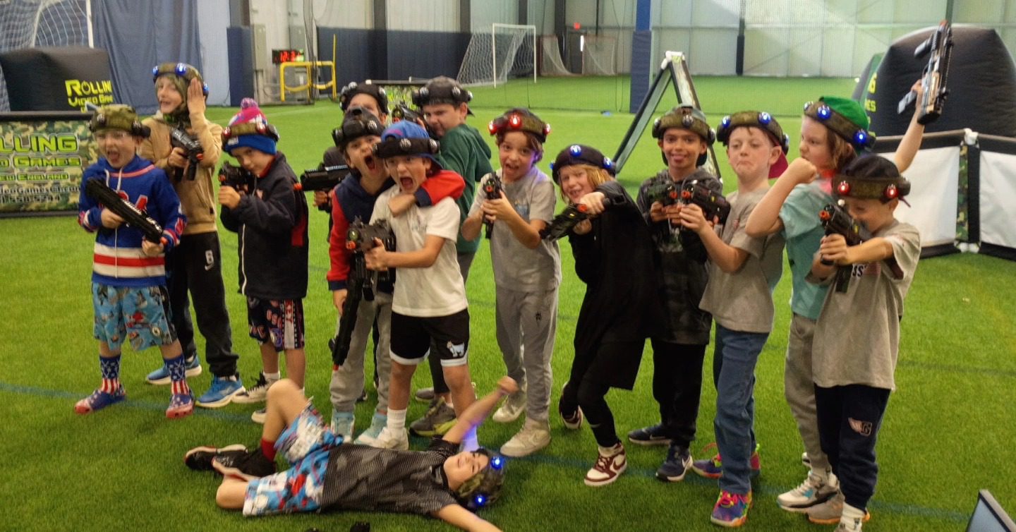 kids enjoying birthday party entertainment rolling video games connecticut