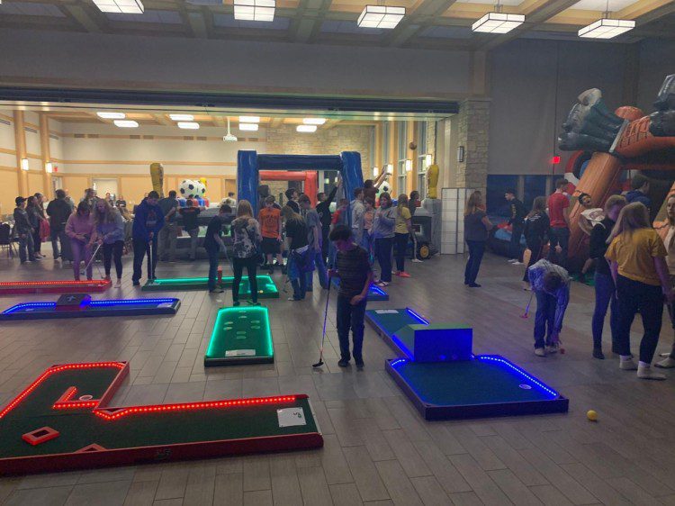 portable led mini golf rental connecticut 9 hole course setup birthday party