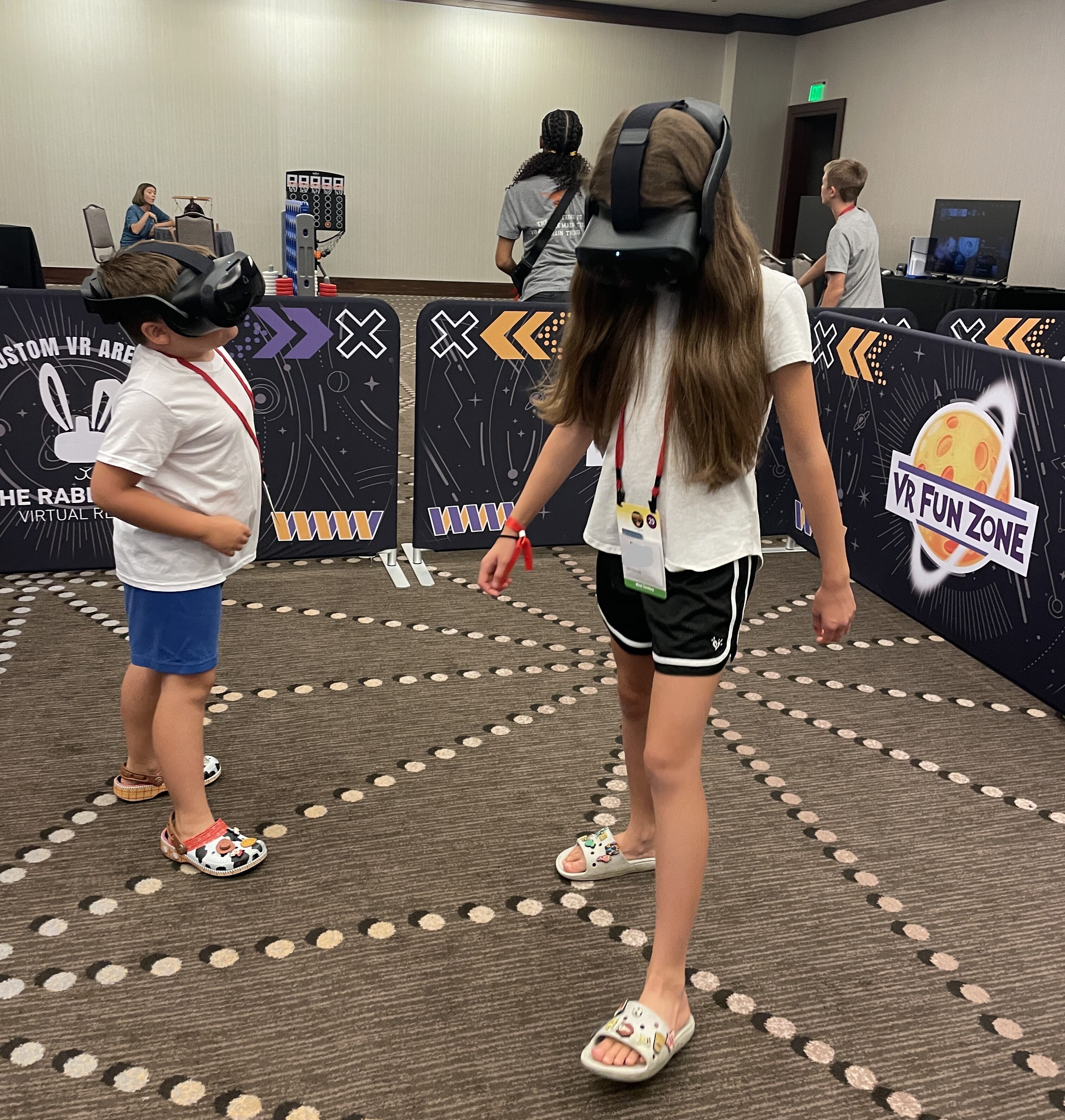 child playing laser tag