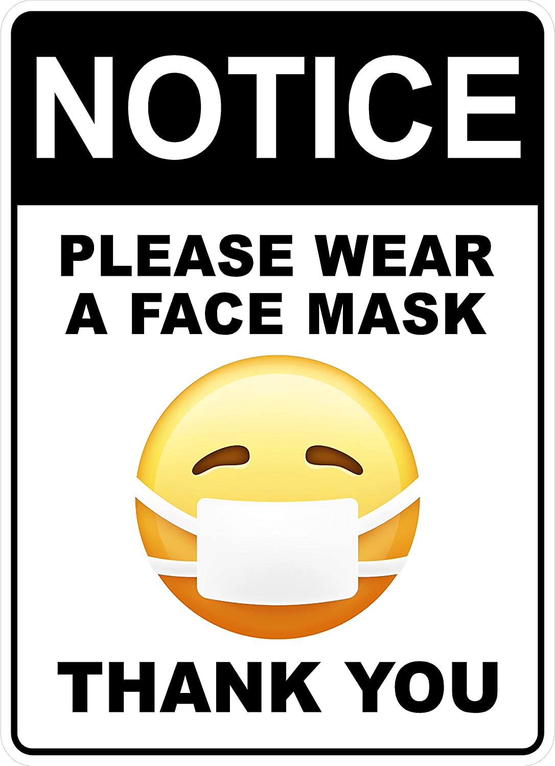 A face mask signage