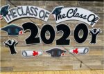 A graduation signage for class 2020
