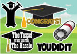 A poster celebrating a graduation