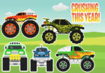 Monster Truck Signs For Birthday Decoration