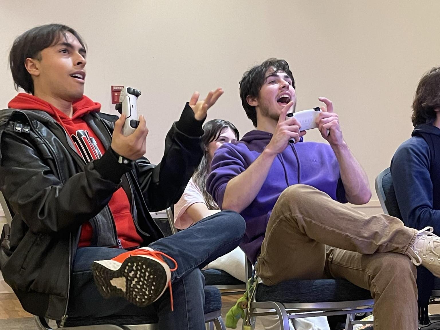 Collage of kids playing on the Rolling Video Games Game Hub at a birthday party