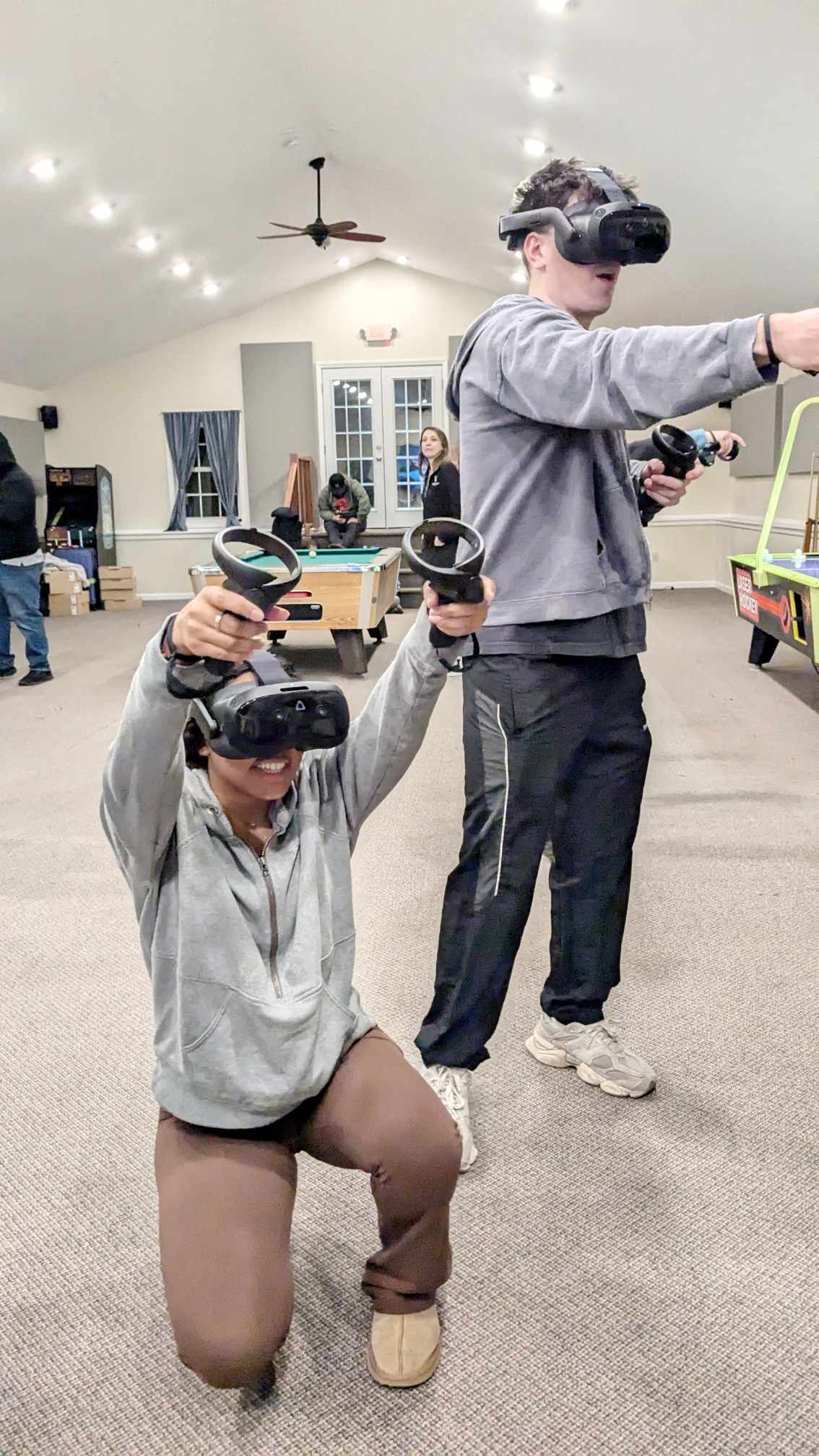 child playing laser tag